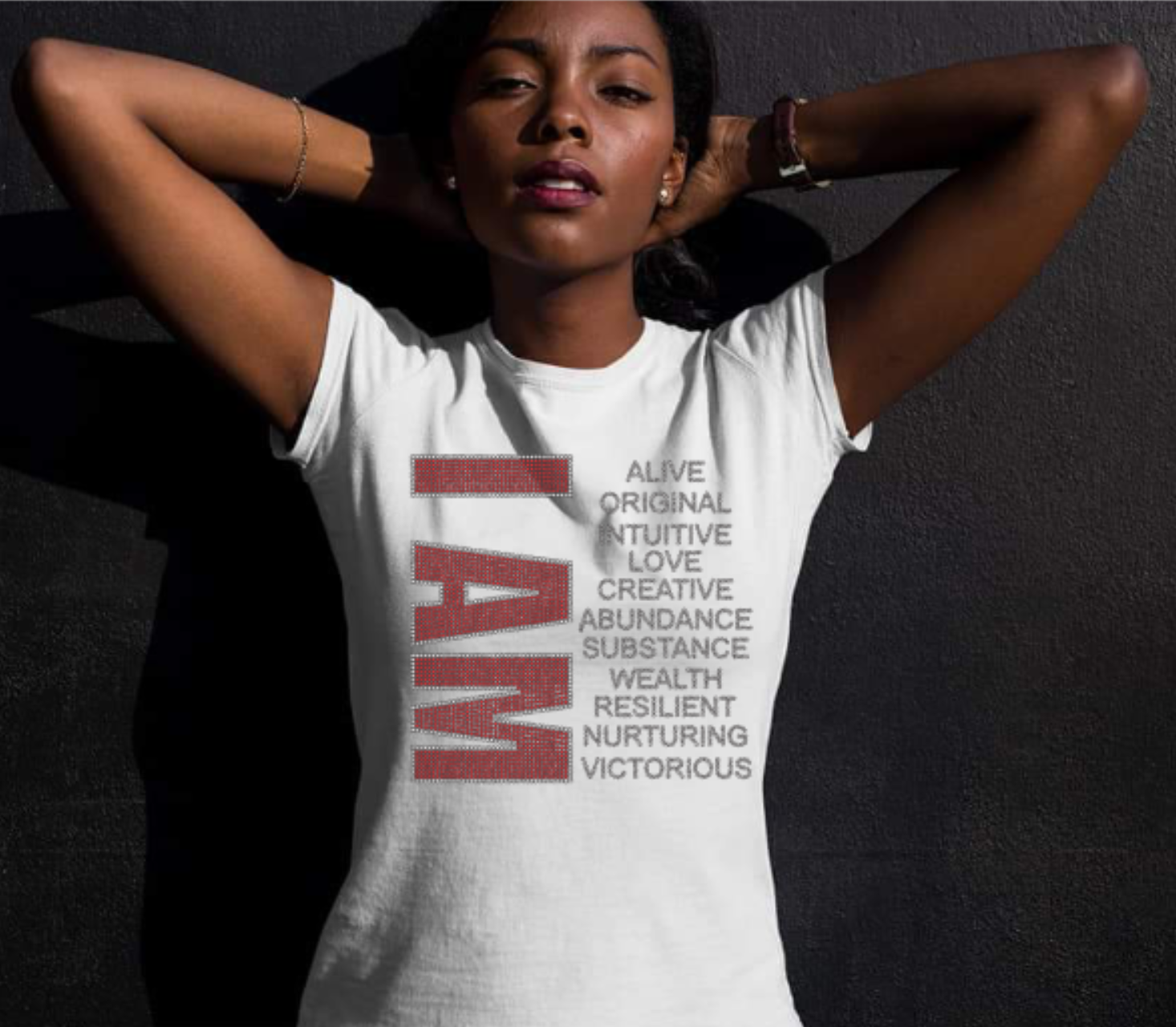 I AM Rhinestone T-shirt